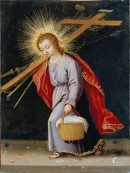 Das Jesuskind trägt die Leidenswerkzeuge